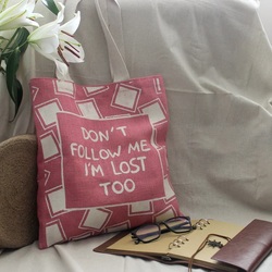 Jute Cottage Dont Follow Me Tote Bag D-257